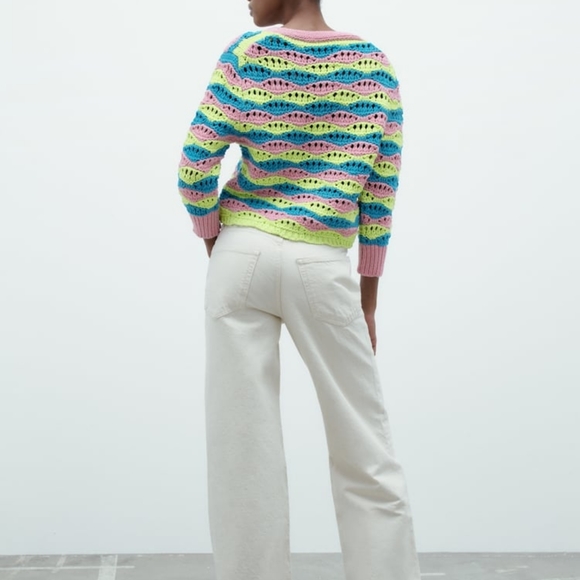 ZARA LIMITED EDITION STRIPED KNIT CARDIGAN - Picture 3 of 8